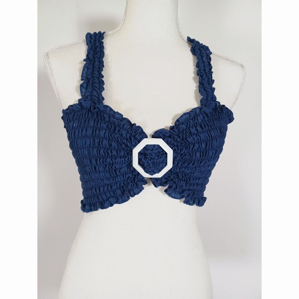 True Vintage Smocked Tube Top 1970s 1960s Small Festival Beach Vacation Granola